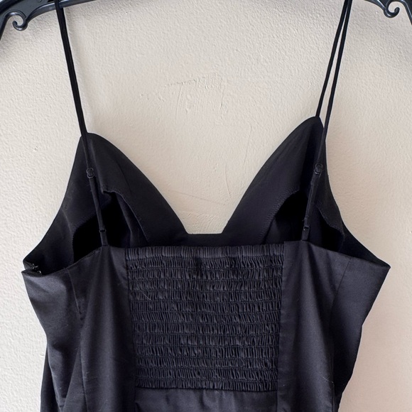 Express Black Spaghetti Strap Fit & Flare Poplin Dress - Picture 7 of 7
